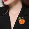 Lucky Pumpkin Brooch Pin Secure Safety Clasp Lightweight Alloy Jewelry For Costume Parties Office Wear Festive Event