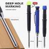 Creative 54mm Long Head Carpenters Mechanical Pencil With 1 Box Lead,2.8mm Deep Hole Woodworking Marking Pencil Drawing Tool