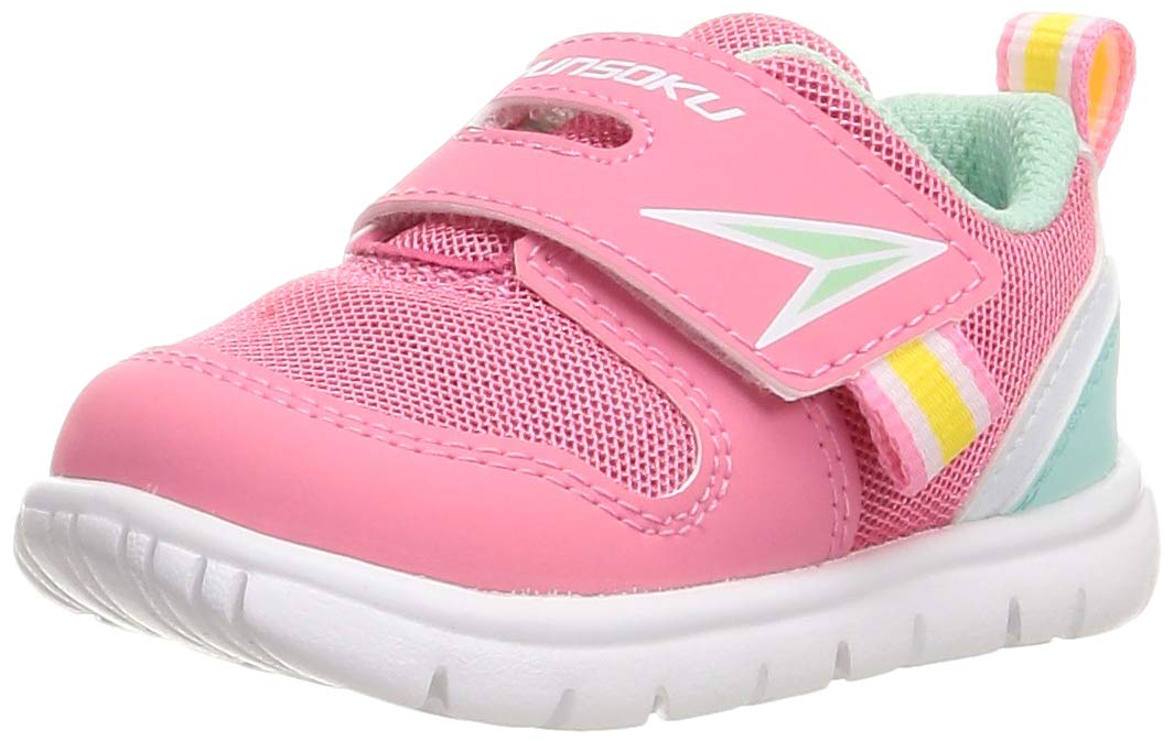 

Baby Shoes Sneakers for Boys and Foot Wide SJB 9520 cm [Shunsoku] Girls, Development, Width, Lightweight, 12-15cm, 1380, Pink/Mint, 14.5