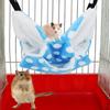 Blue Flannel Hamster Three Layers Warm Hammock Hanging Bed House for Small Pets Sugar Glider ChinchillaBlue