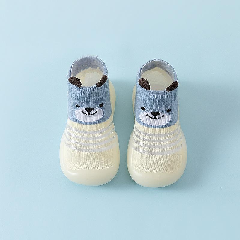 Baby Sock Shoes Summer Mesh Non-Skid Indoor Infant Walking Shoes Breathable Warm Elastic Boy Girls Socks Sneakers With Soft Sole