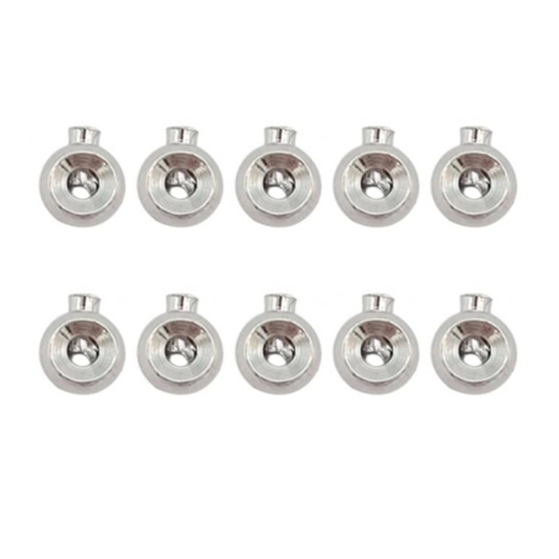 Pack of 10 Stopper Beads Metal Spacer Beads Jewelry Making Accessories Easy Threading Beads Handmade Accessories
