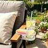 Versatile Non-Slip Design Cup Holder Plastic White 2 Pc