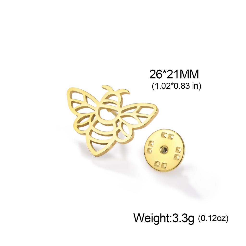 Stainless Steel Cute Honeybee Brooch Pins for Women Cute Insect Bee Suit Collar Badges Jewelry Birthday Gift New In 2026
