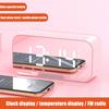 Portable Mini Voice Alarm Clock Mirror Bluetooth Speaker G10 Pink