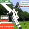 Aluminum Alloy Telescopic Pole and Pruner with High Branch Saw for Tree Pruning.