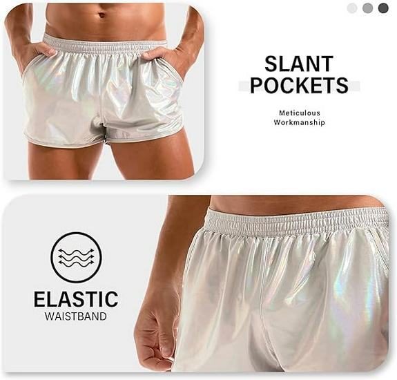 2025 Summer Shiny Loose Casual Men's Running Shorts