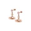 Vivienne Westwood 3D Round Ball Logo Brass Earrings Women earrings Rose-Gold 62020032G002PINKGOLD