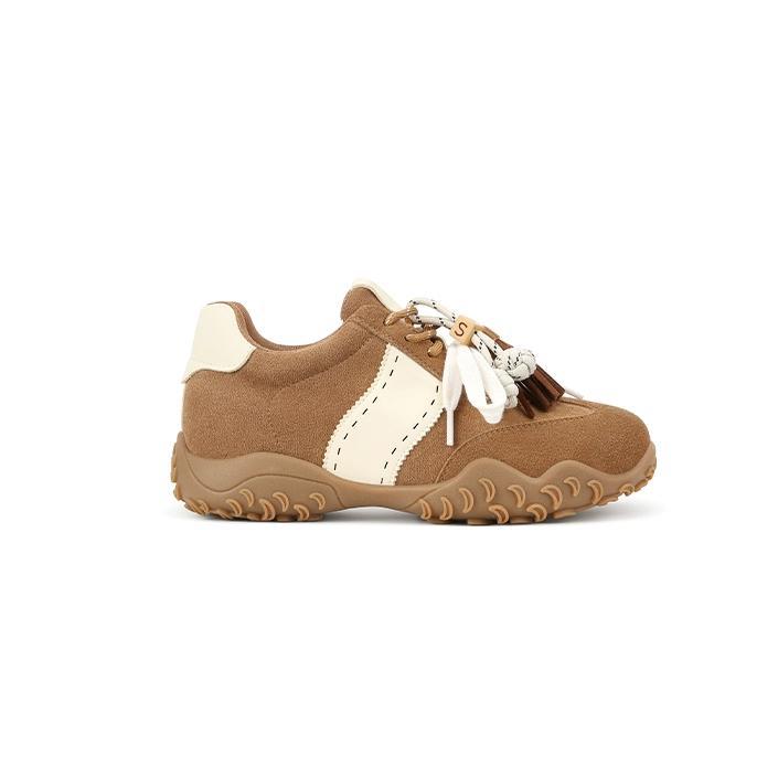 Leather Inner Height Increase Cm Female Retro Ballet Breathable Versatile Thick-soled Pair of Shoelaces Female