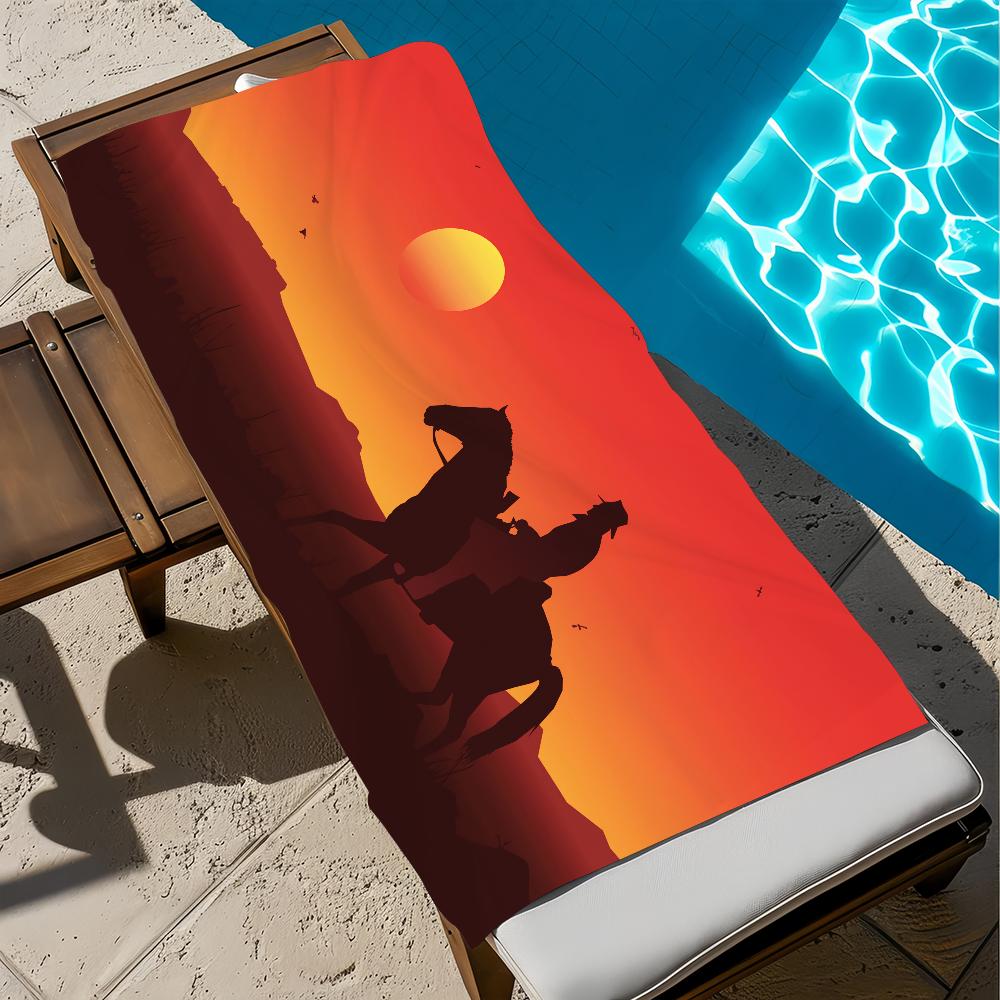 Towel Soft 2 Pool Gift For Travel Gym Red-Dead Shower Game Camping Quick Dry Sports Large R-Redemption Beach Towel