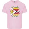 Torn Zimbabwe Flag Zimbabwean Day Football Unisexs Light Cotton TShirt