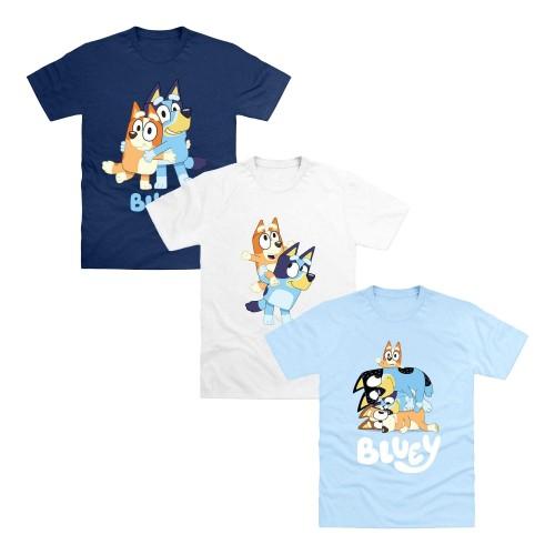 Bluey Childrens/Kids Bluey & Bingo T-Shirt (Pack of 3)