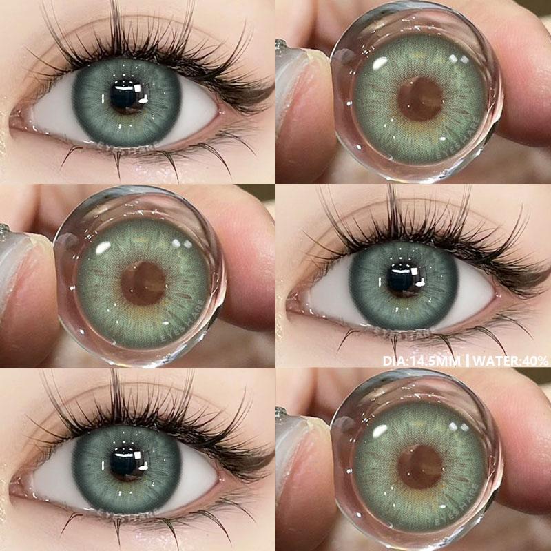 1 Pair Colored Contacts for Eyes Blue Eye Lenses Gray Pupils Brown Lenses Green Contact Lenses Beauty Makeup Yearly