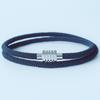 2025 Fashion Hexagonal Geometric Stainless Steel Bracelet Man Magnetic Buckle Jewelry Multi-layer Rope Bracelets Friendship Gift