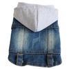 Personalized pet cat small puppy dog clothes denim vest hooded jacket spring and autumn winter