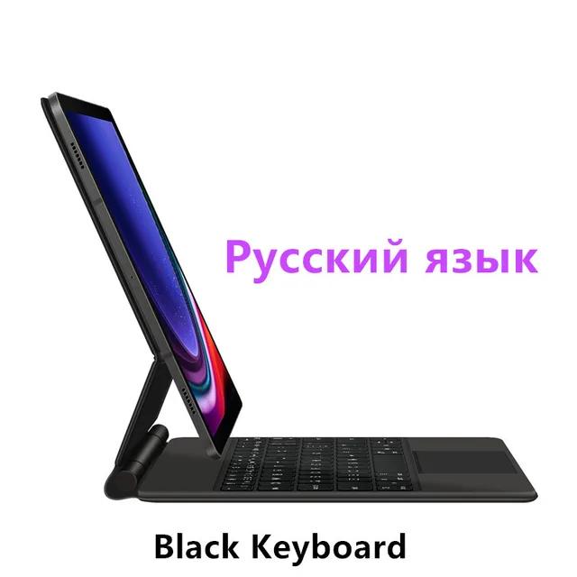 

Клавиатура Folio Magic для Samsung Galaxy Tab S7 S8 S9, 11 дюймов, для Tab S9+ S8+ S7 FE, 12,4 дюйма, чехол для планшета, умный плавающий дизайн, чехол для клавиатуры S9+/FE+/Plus/S8+/S7 FE 12.4inch чёрный