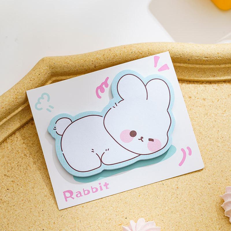 1 Piece Adhesive Kawaii Cartoon Capybara Animals Notes Notepad Memo Pad Office School Supplies Stationery Sticker