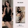 New sexy lingerie deep V backless temptation jumpsuit bed hot neck secretary free uniform