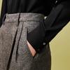 LESS 2024 Spring Lamb Wool Tweed Pants