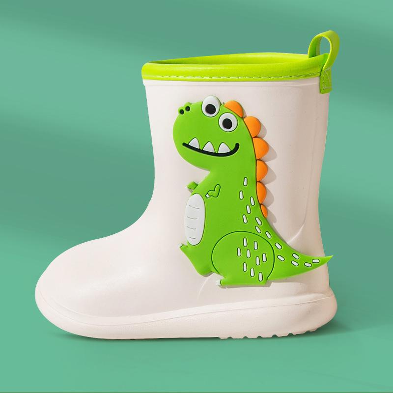 

Children s Rain Boots Boys Girls Dinosaur Rain Boots Outdoor Waterproof Shoes Lightweight Non-Slip Rain Shoes Kindergarten Baby Water Shoes 20(Inner Length19.5cm)