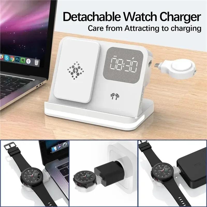 Soporte Cargador Inalámbrico Para iPhone 15 14 Samsung S23 S22 Ultra Fold Z Flip Galaxy Watch iWatch Active Buds Estación de Carga Rápida