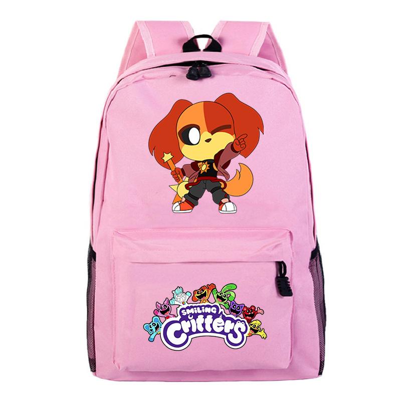 Smiling Critters Smiling Animals College Style Boys And Girls Junior High School Students School Bag Casual Backpack