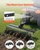 106.7cm Tow Behind Landscape Rake, 3-Point Lawn Rock Rake with Blade & Lift Lever, Fit Category 1 ATVs UTVs Lawn Tractors, Heavy Duty Dethatcher Rake