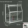 Wall-Mounted 304 Stainless Steel Kitchen Seasoning Rack for Countertop Storage