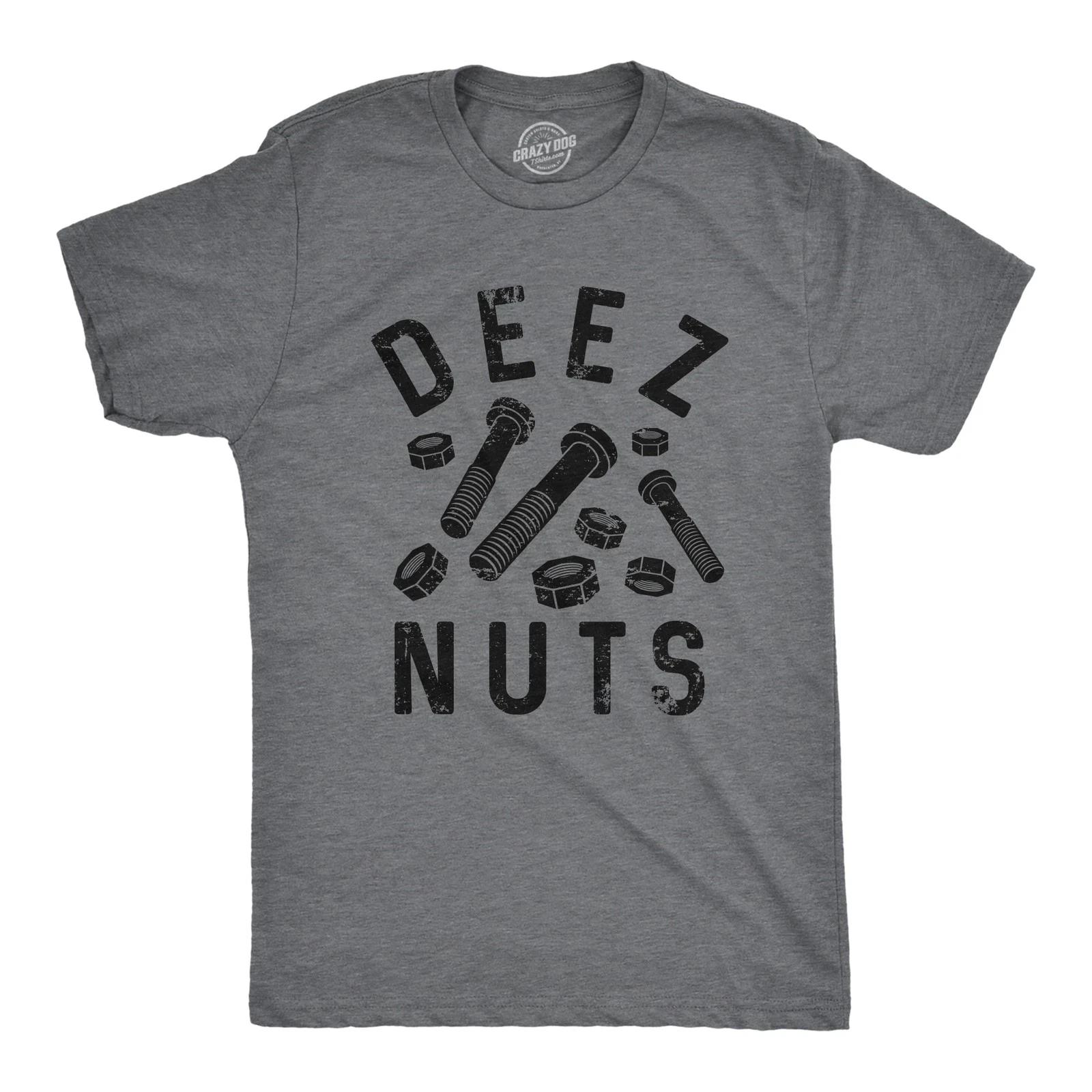 Mens Deez Nuts T Shirt Funny Father s Day Tools Handyman Graphic Novelty Tee XXL