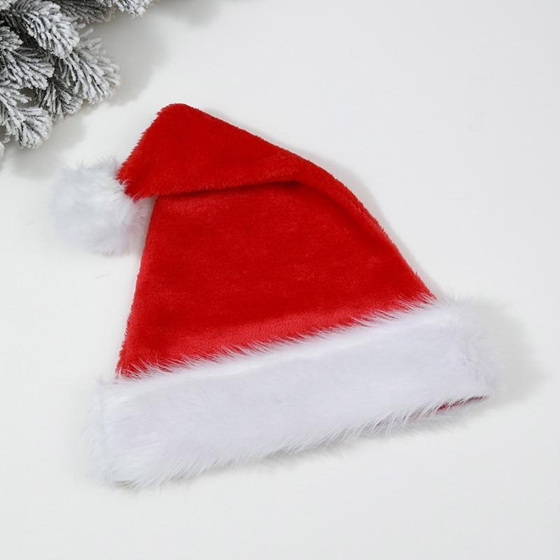 Christmas Headwear Cap Thicken Plush Perfect for the Holidays Colorful Outfits for Cosplay Santa Furry Hat