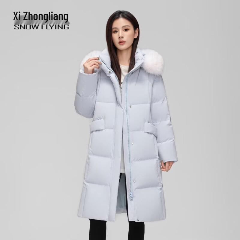 Women's Fox Fur Collar Long Down Jacket