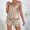 Women's Pajama Large Short Strap Shorts Pajama Set