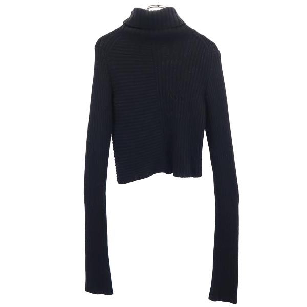 Y's 100% Wool Long Sleeve Turtleneck Sweater 2 Black Knit Women Used