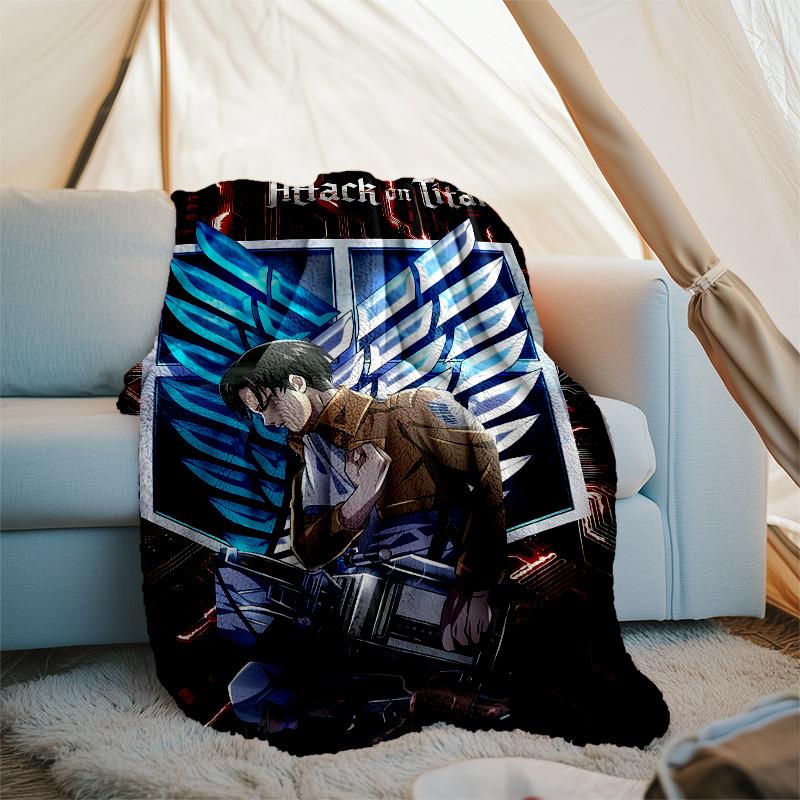 Attack on Titan3 printed throw blanket—lightweight,soft,warm;versatile blanket for all seasons—perfect as &air-conditioning throw,nap blanket