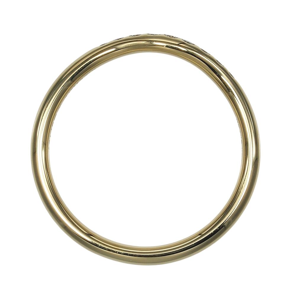 TIFFANY&Co. Gebogener Bandring K18 Gelbgold/9P Diamant #6.0(US-Grösse) 2,53g Damen Gebraucht