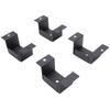 4 Pcs Trailer Stake Pocket Bracket High Strength Carbon Steel Trailer Rail Bracket for 2x4in Stakes