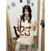 Loose Short-Sleeve Digital Print T-shirt for Women, Casual Comfortable Crew Neck Versatile American-Style Top