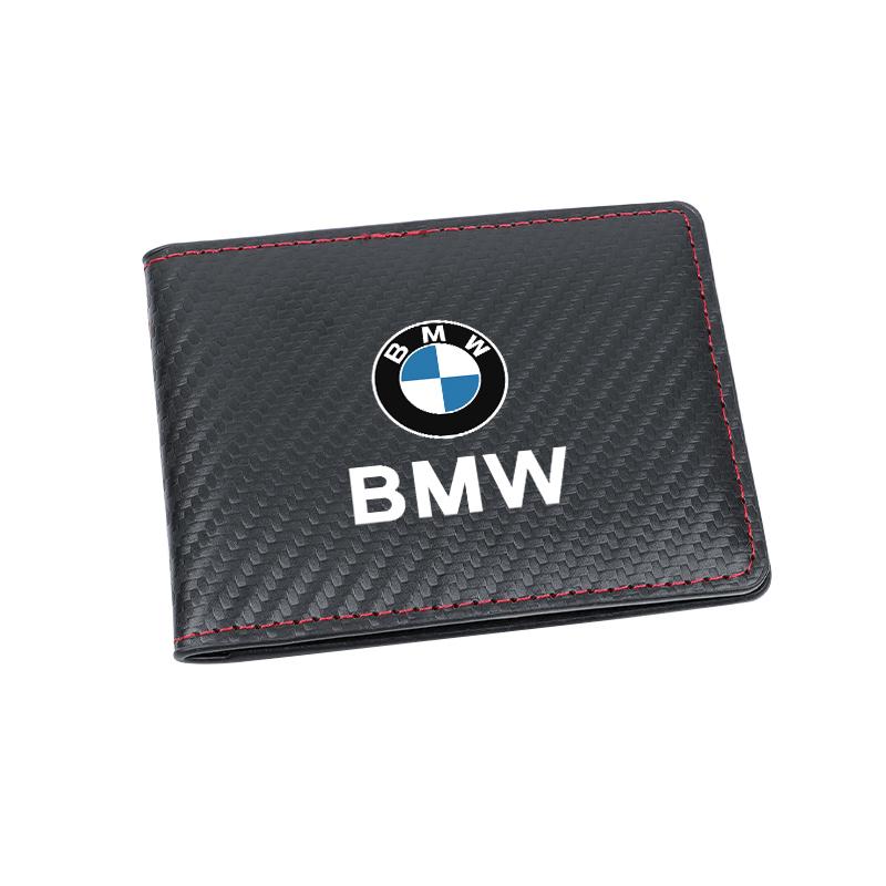 2026 Hot Car Driving Documents Case Purse Credit Card Holder Wallet For BMW F30 G30 G20 G05 G11 E39 Passport Holder Card Bag Car Keychain Jdsg40