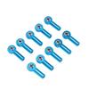 10PCS M3 26mm Aluminum Link Rod End Ball Joint for 1 10 1 8 Universal Remote Control CarBlue