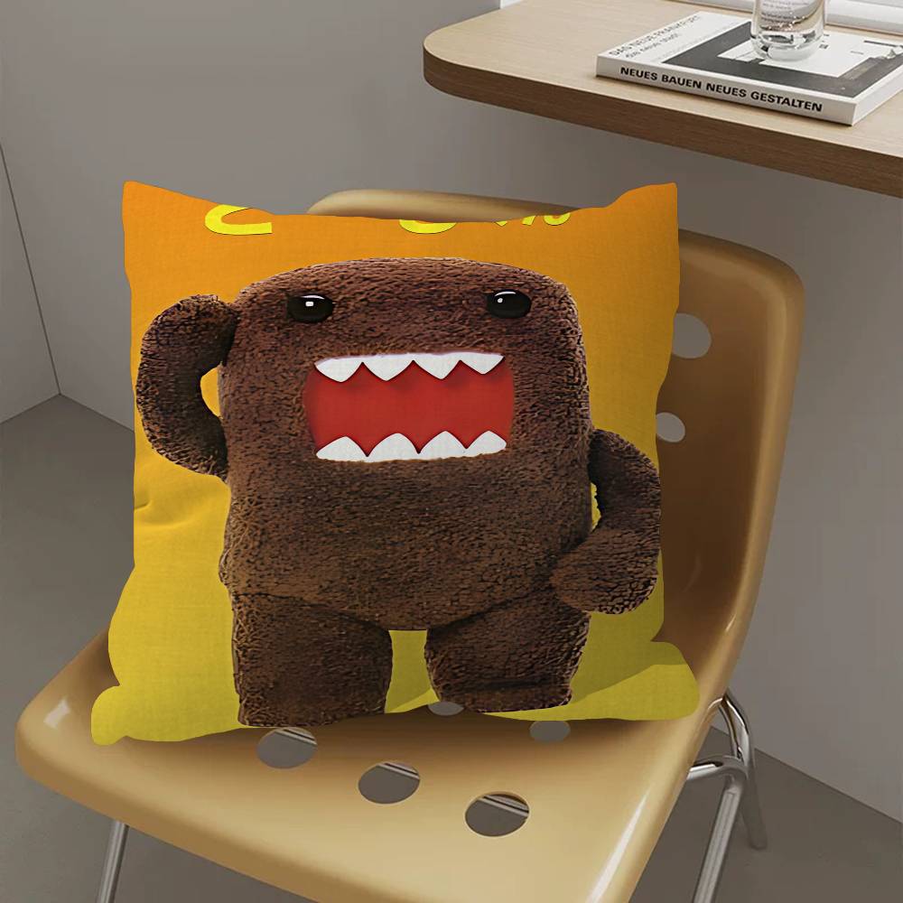 Cute Domo-Kun Pillow Cover Sofa Cushion Cover Home Room Decoration Children Gift