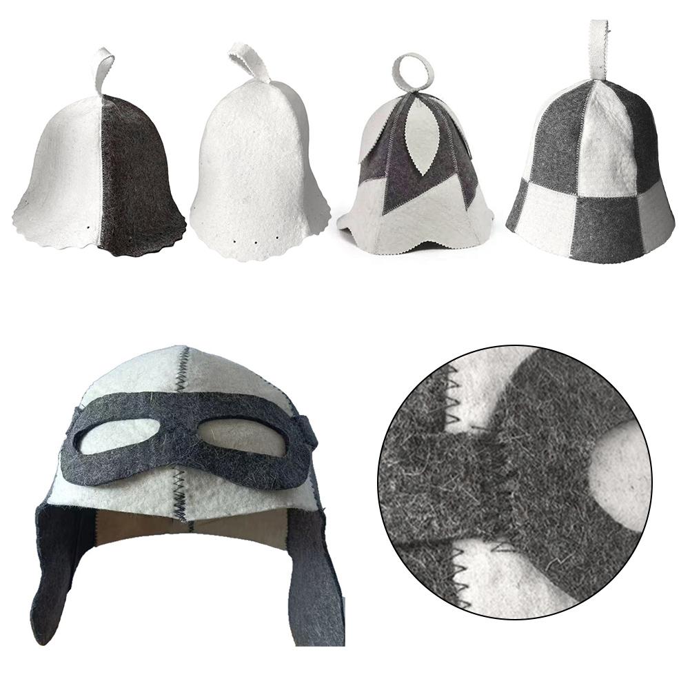 Felt Sauna Cap Pilot Sauna Hat Ear Protection Hair Protection