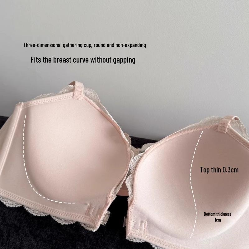 Wąska Aleja Francuska Koronka Przednie Zapięcie Push-Up Biustonosz dla Małych Biustów - Podkreśla, Unosi i Wspiera z Seksownym Designem Pleców.