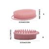 Reusable Silicone Bath Brush With Hanging Hook For Effective Skin Cleansing