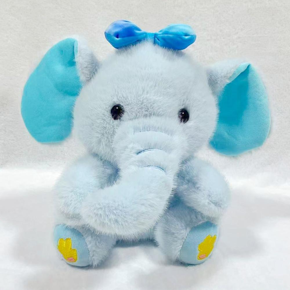 

Long Nose Cartoon Elephant Plush Toys Plushie Soft Sleeping Stuffed Pillow Children s Toys 25cm синій