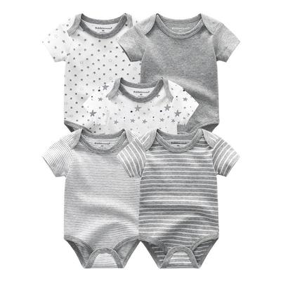 Newborn Baby Boy Clothes Cotton O-Neck Short Sleeve Baby Bodysuits