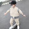 Boys' Spring/Fall Outfit Set Korean-Style Workwear Jacket + Pants Handsome Set