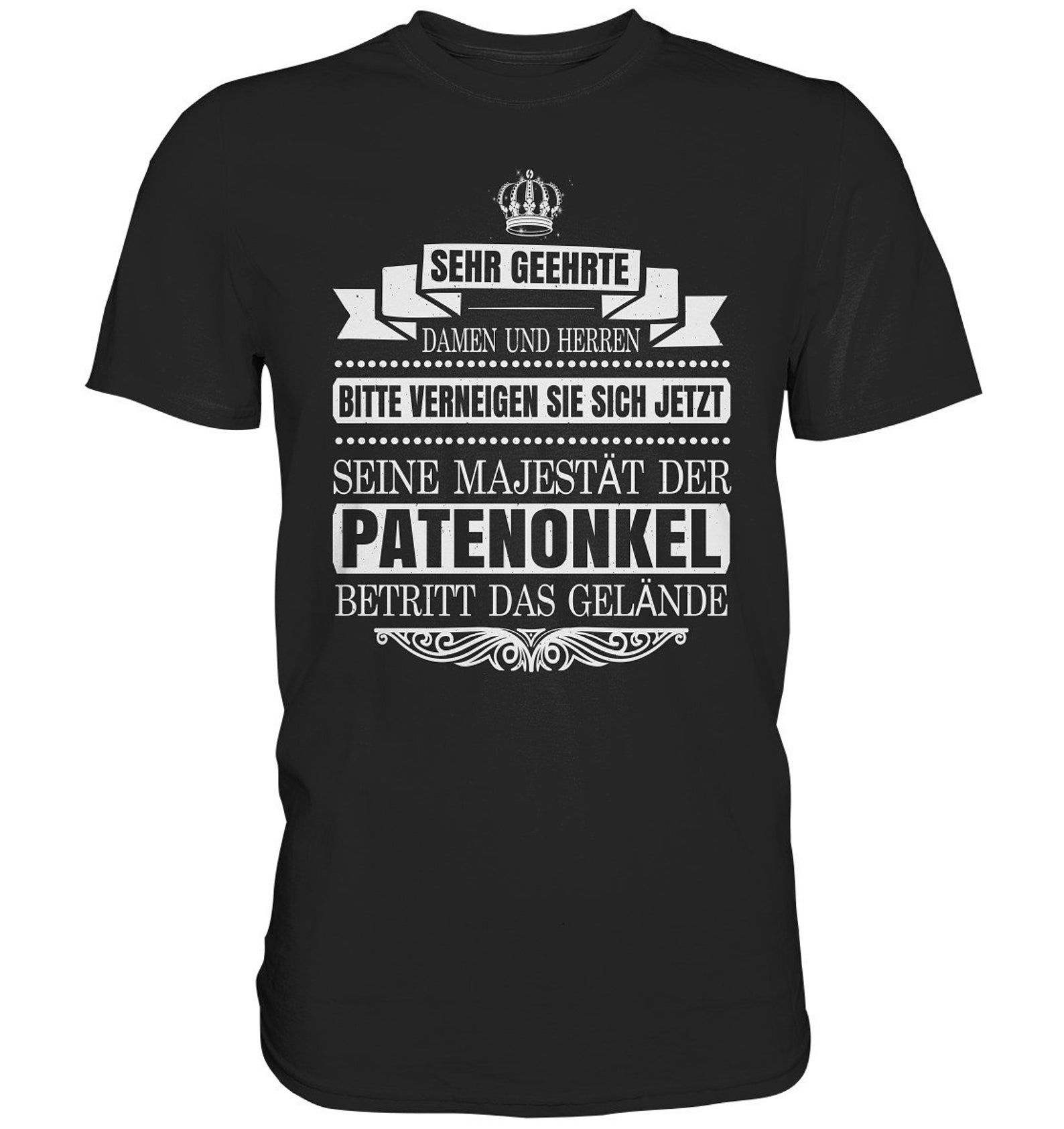T Shirt Godfather Enters The Grounds Saying Uncle Gift Ideas Godfather - Premium Tshirt L