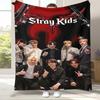HD Stray Kids Kpop Star Flanelldecke, Ultra Weiche Warme Plüschdecke für Zuhause Schlafzimmer Bett Sofa Abdeckung Camping Picknick Geschenk