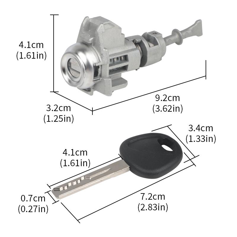 Front Left Hand Door Lock Cylinder With 2 Keys 81970-1WA00 For Kia Rio 2012 2013 2014 2015 2016 2017 Car Replace Accessories