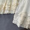Summer New Women Casual Dresses Johnature Sweet Mori Japanese Loose Slip Dress Patchwork Lace Cotton Render Cake